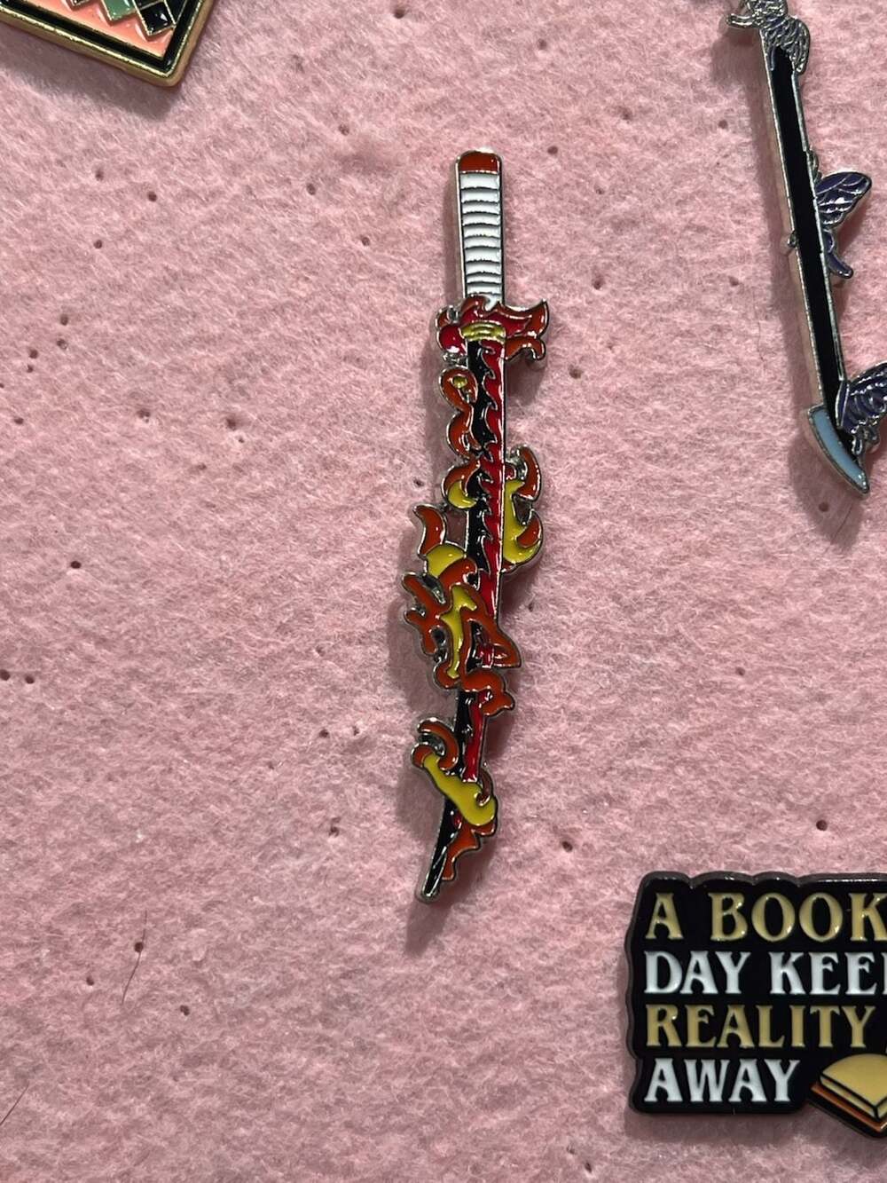 Demon Slayer Kyojuro Rengoku Nichirin Sword Fire Enamel Pin